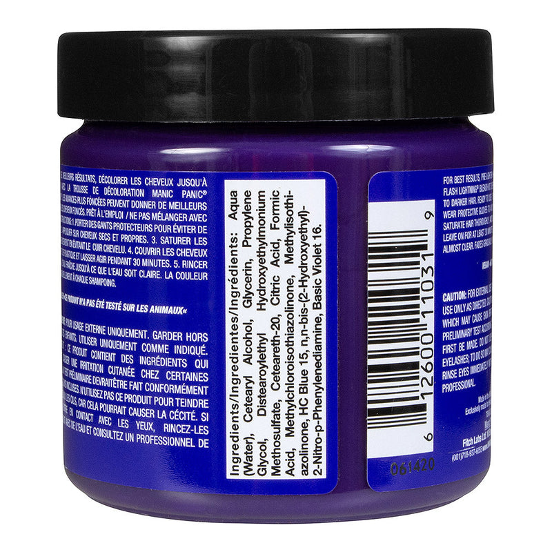 Manic Panic Ultra Violet Blue Semi-Permanent Hair Dye - Deep Blue Purple Vegan