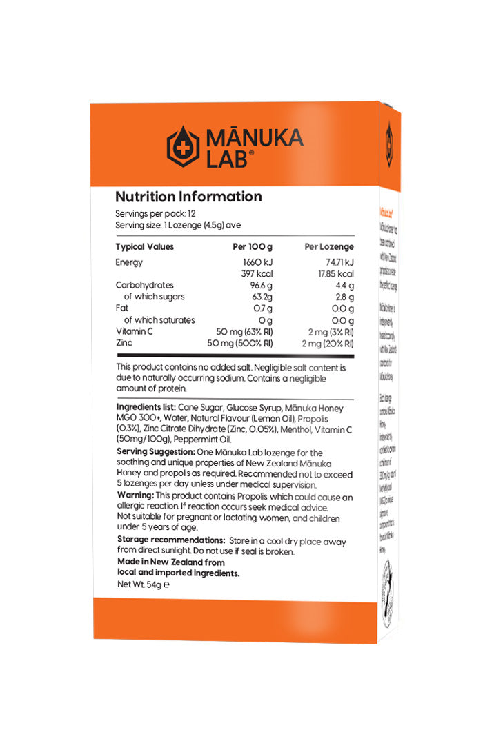 Manuka Honey Lozenges with Propolis