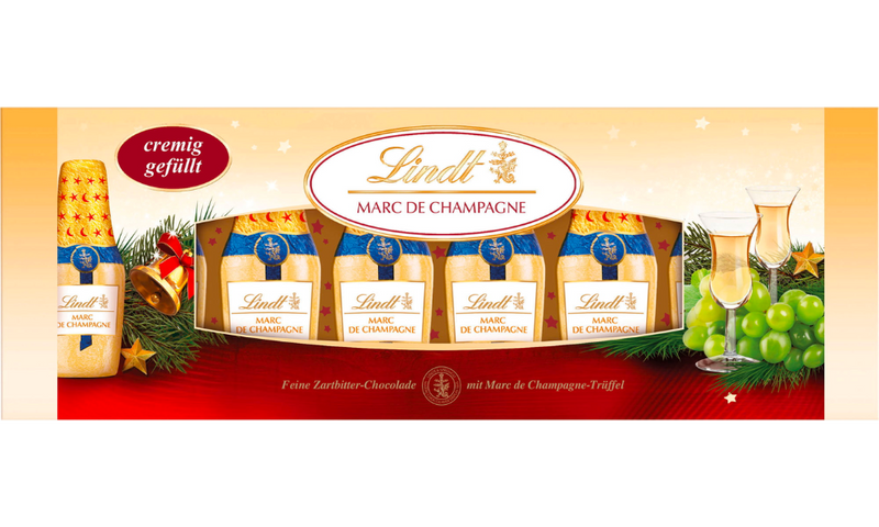 Lindt Marc de Champagne Dark Chocolate Bottles | 131g | BB End March 26