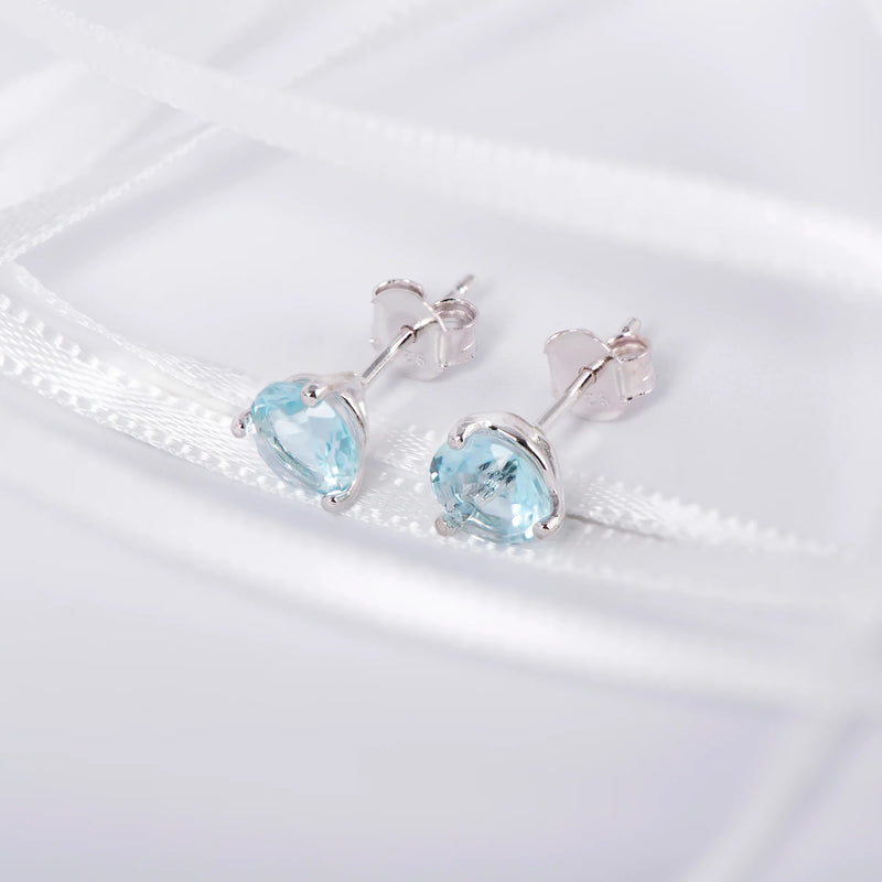 March Birthstone Stud Earrings
