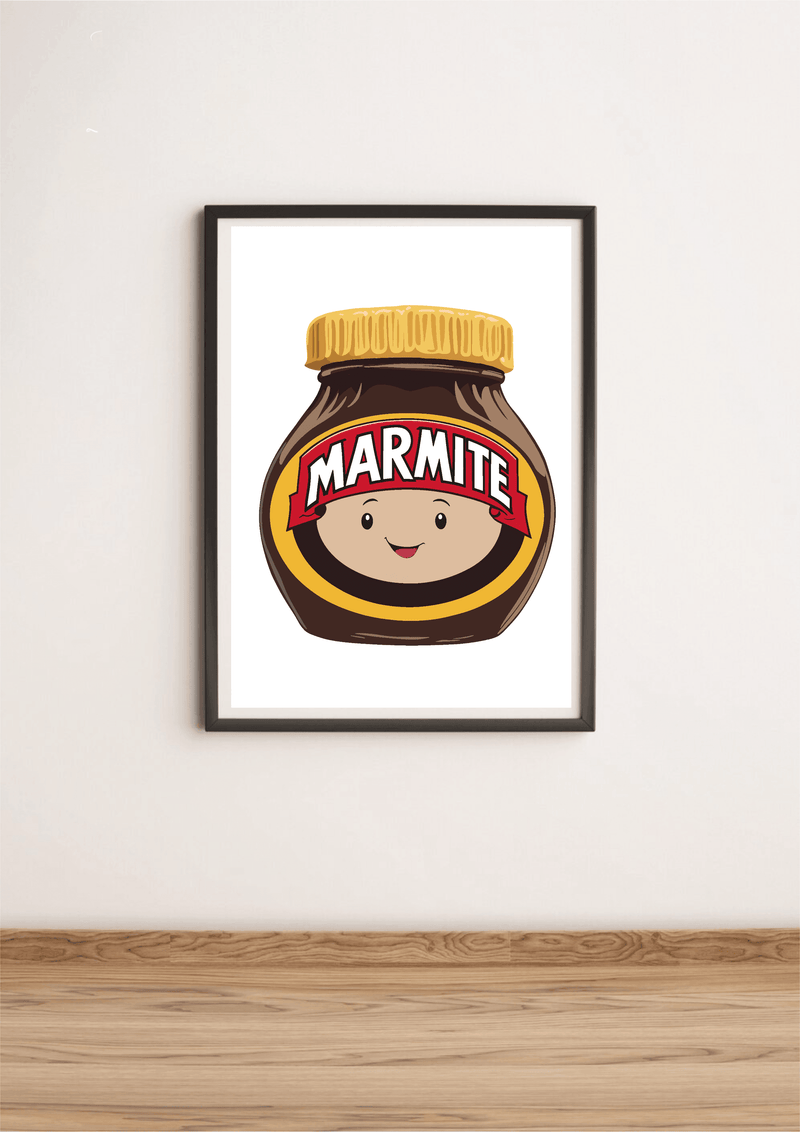 Cute Marmite Art Print – Funny Cartoon Wall Art