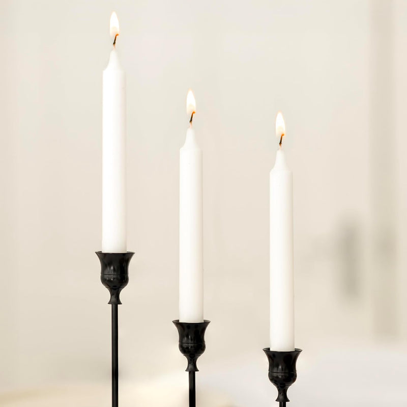 3 Pack Black Taper Candle Holders Modern Dining Table Decor