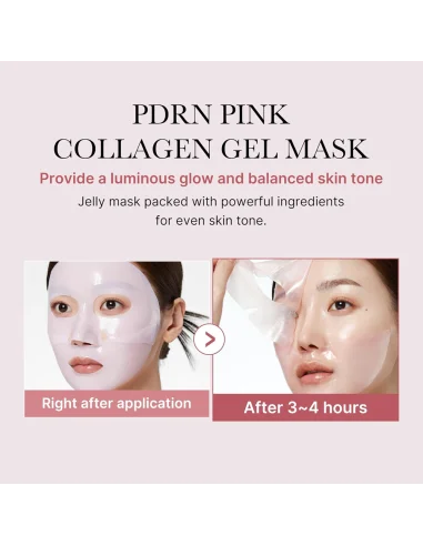 Medicube PDRN Pink Collagen Gel Mask 4 Pack Hydrating Glass Skin Treatment Care