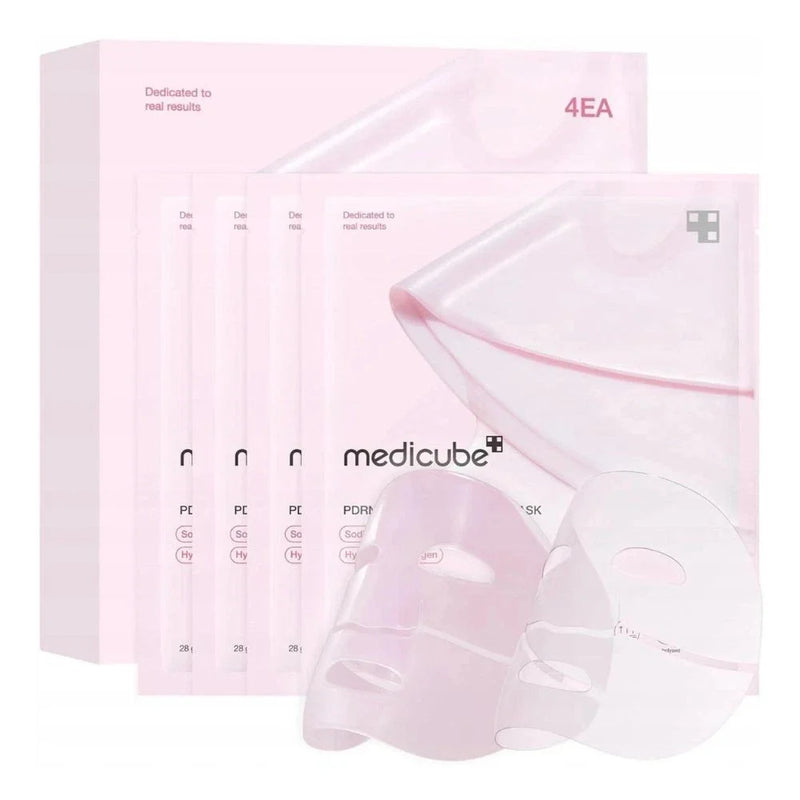 Medicube PDRN Pink Collagen Gel Mask 4 Pack Hydrating Glass Skin Treatment Care