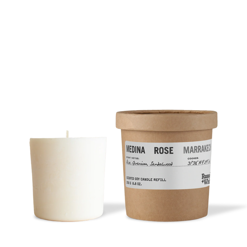 Medina Rose 250g Scented Soy Candle Refill