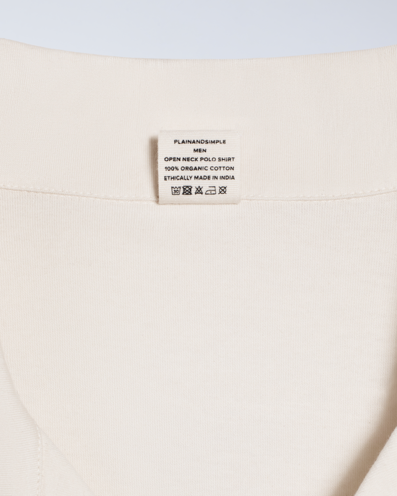 Open Neck Organic Polo