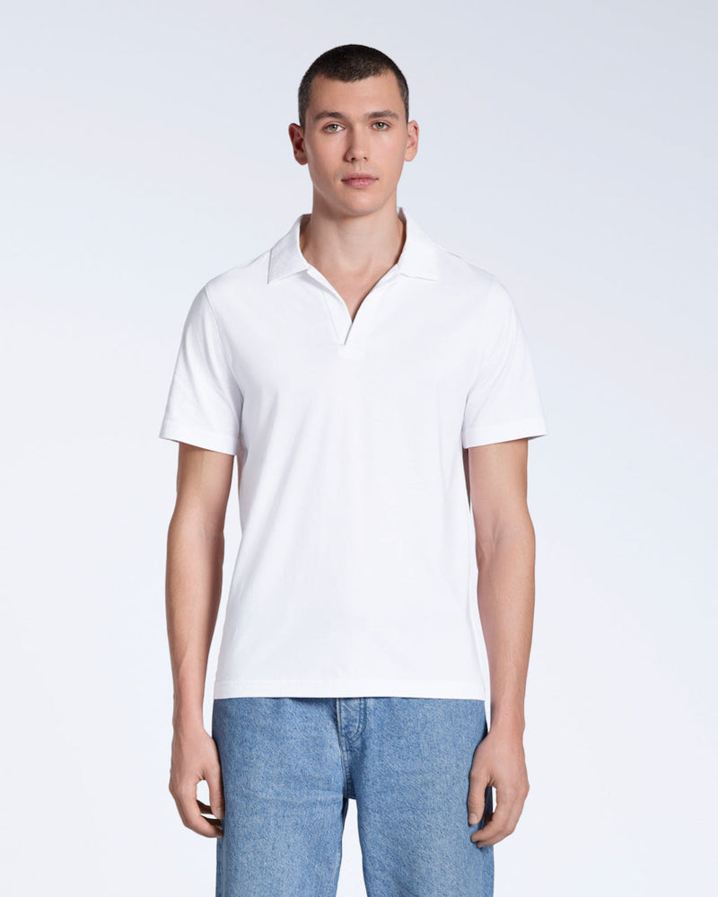 Open Neck Organic Polo