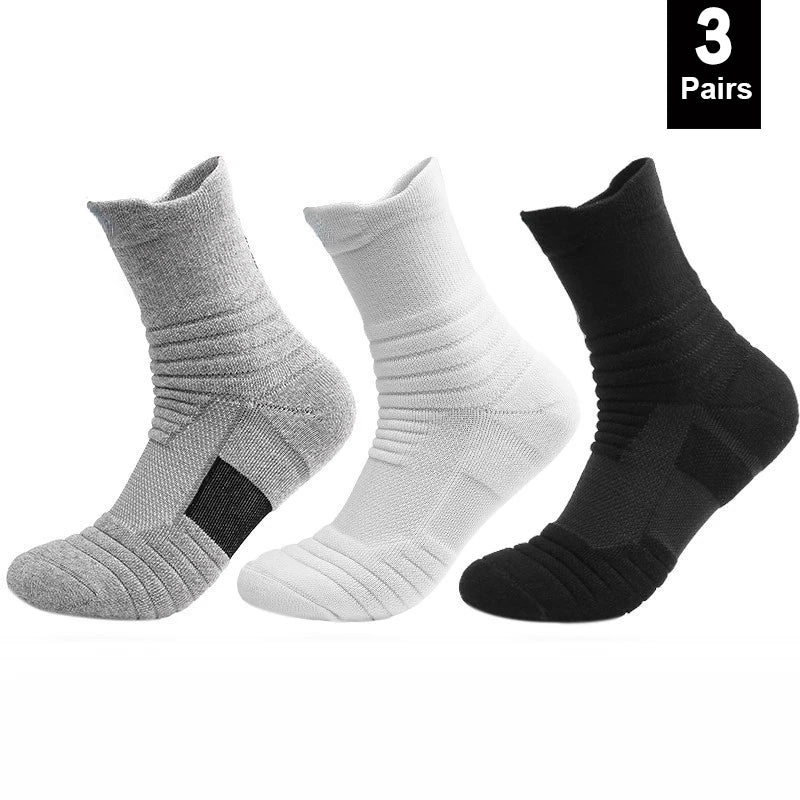 Anti-Slip Socks for Men - Breathable Cotton Sports Socks, Deodorising Grip Ankle Socks