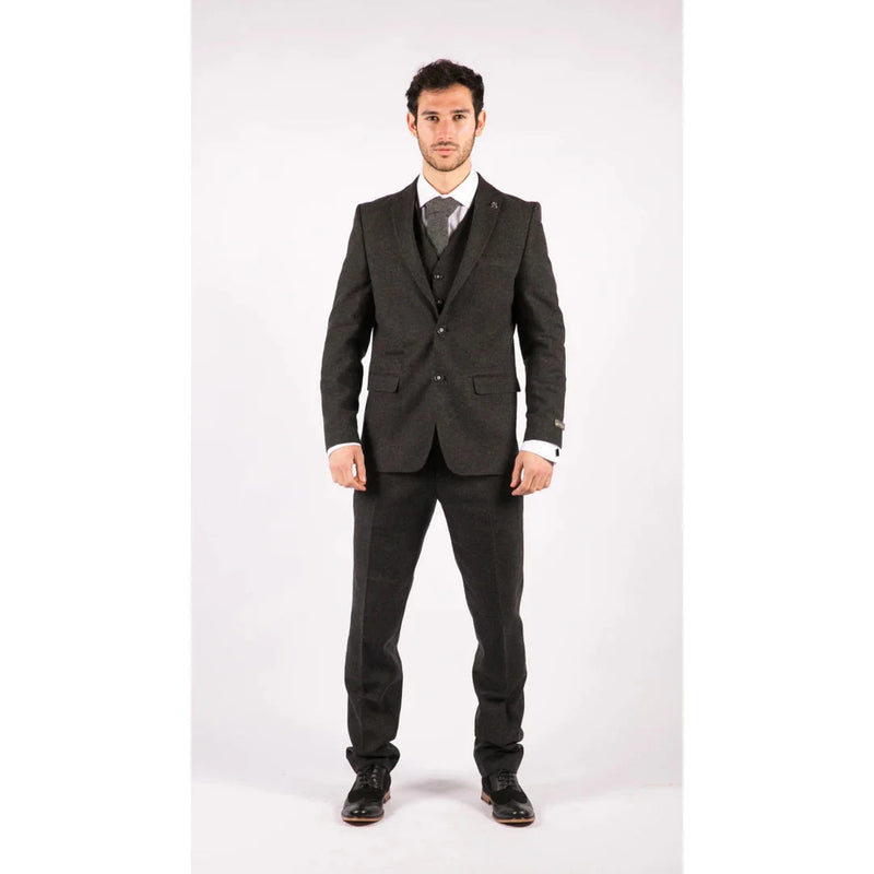 STZ22 - Men's Wool Tweed Suit 3 Piece Authentic 1920s Classic
