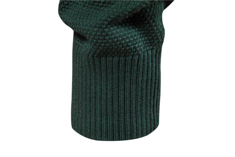 Men’s Cotton Knitted Sweater - Casual Round Neck Winter Pullover Warm Jumper