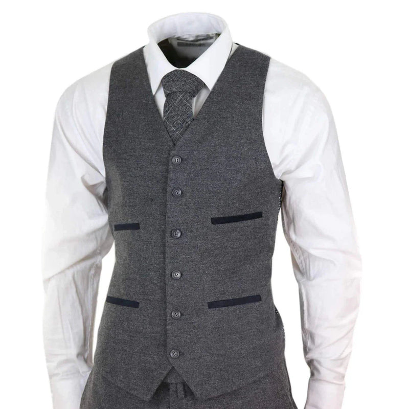 STZ23 - Men's Wool Tweed Suit 3 Piece Authentic 1920s Classic