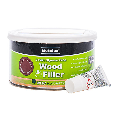 Metolux 2 Part Styrene Free Wood Filler – Light Redwood (275ml / 770ml)
