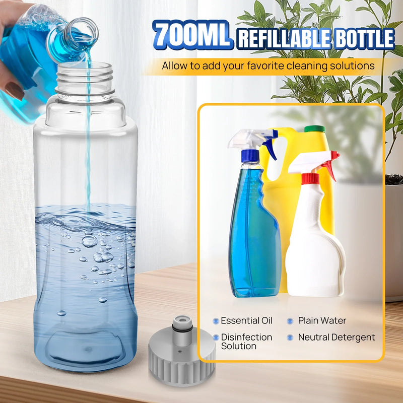 Spray Mop 700ML Microfibre Floor Cleaner 360° Spin Wet & Dry Flat Cleaning Brush