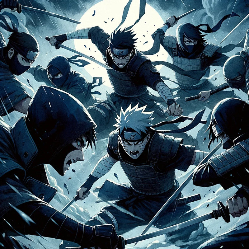 Midnight Ninja Showdown Canvas