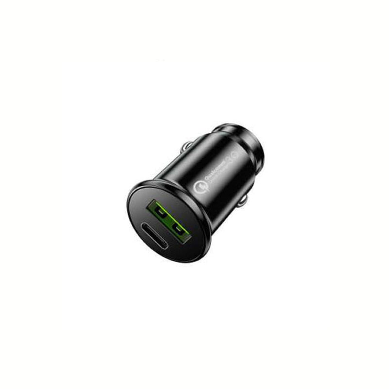 USB C Car Charger 18W – Dual Port PD & QC3.0 Fast Charging Adapter