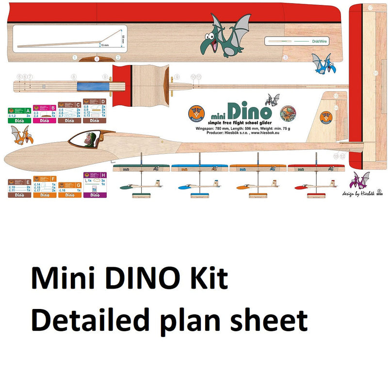 Hiesbok DINO Entry Level, Multi-Purpose Model Glider Kit