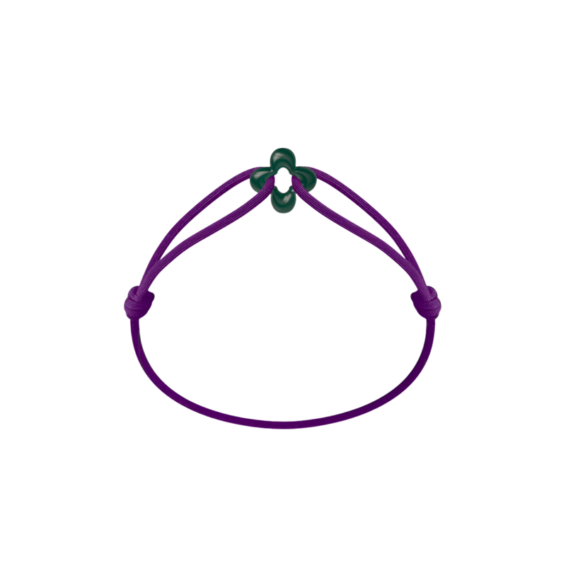 Mini Green Clover Cord Bracelet