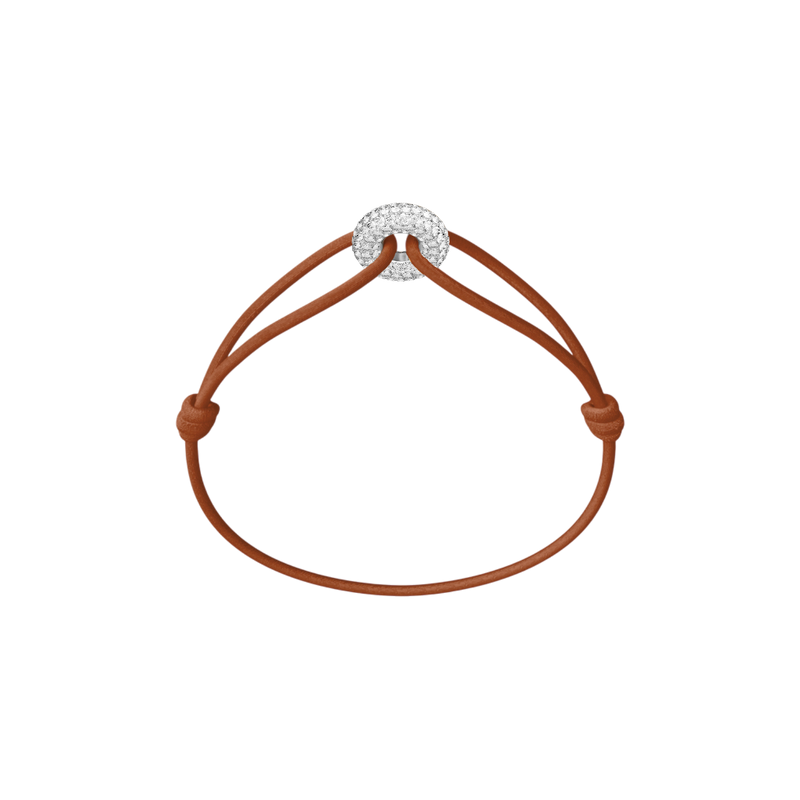 Mini Silver Soho Pavé Cord Bracelet