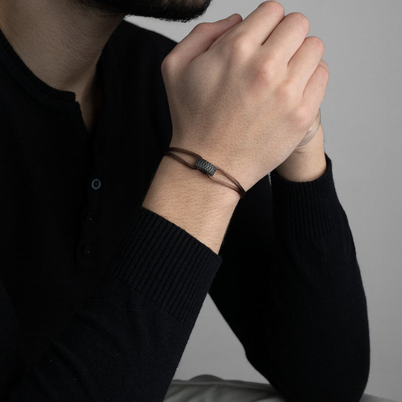 Carbon Regent Cord Bracelet
