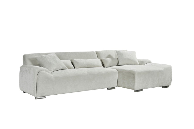 Modena Beige Right Hand Corner Sofa: Modern, Deep-Seated Comfort Furniture