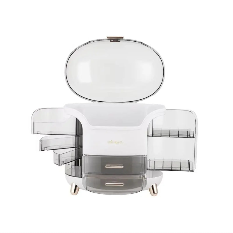 Modern Makeup Storage Box with Drawers, Clear Large Capacity Cosmetic Organiser