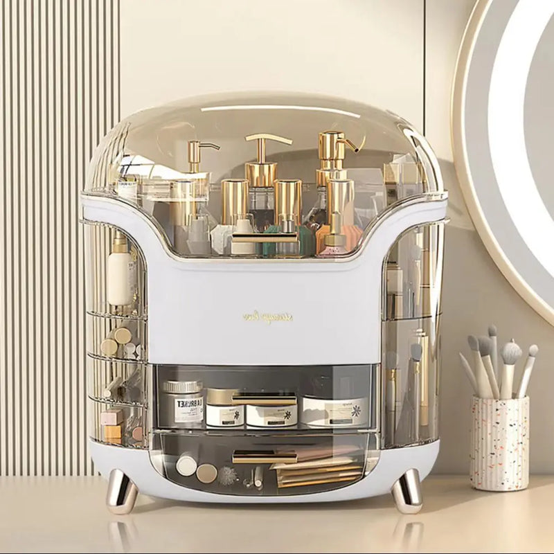 Modern Makeup Storage Box with Drawers, Clear Large Capacity Cosmetic Organiser
