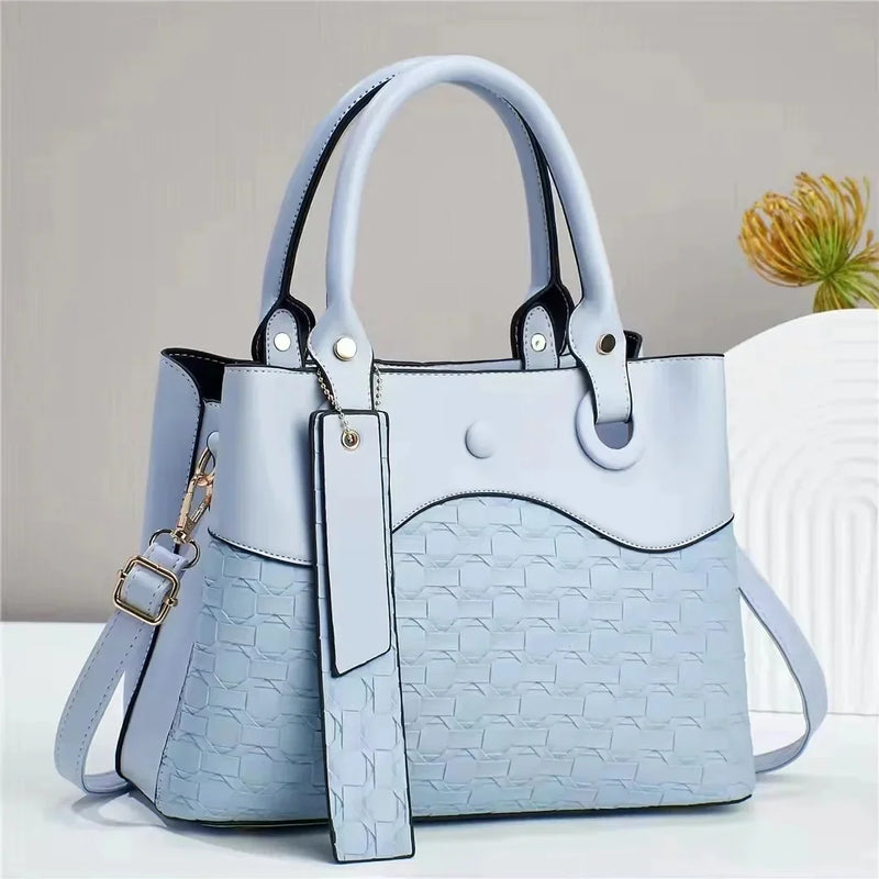 Modern Women’s Handbag Shoulder Crossbody Grid Pattern Hand Bag Large Capacity