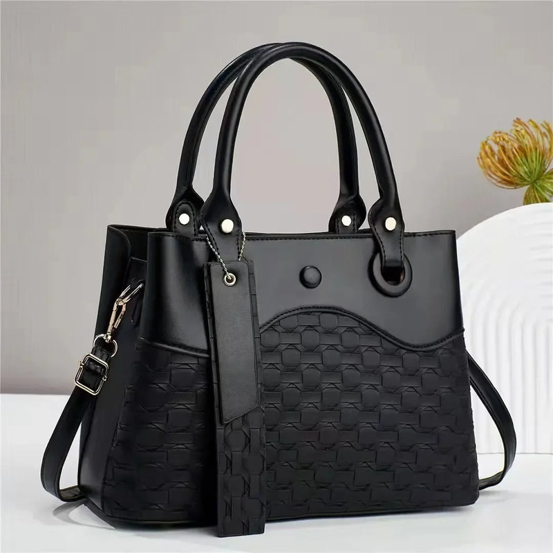 Modern Women’s Handbag Shoulder Crossbody Grid Pattern Hand Bag Large Capacity