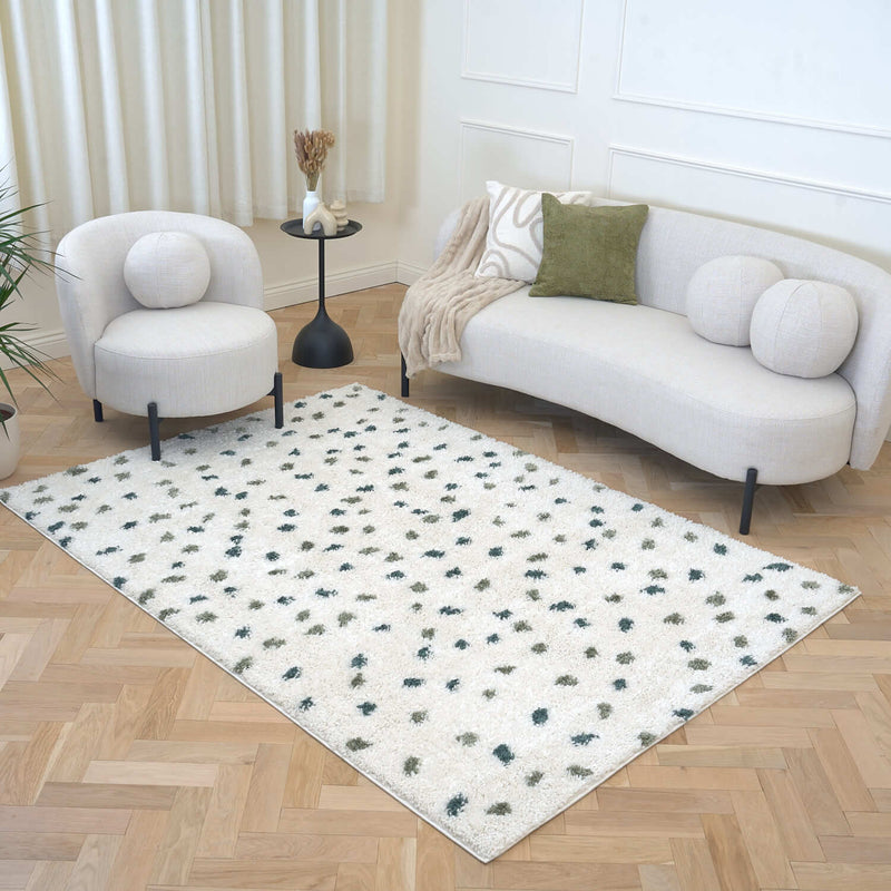 Moodi Shaggy Green Drizzle Rug