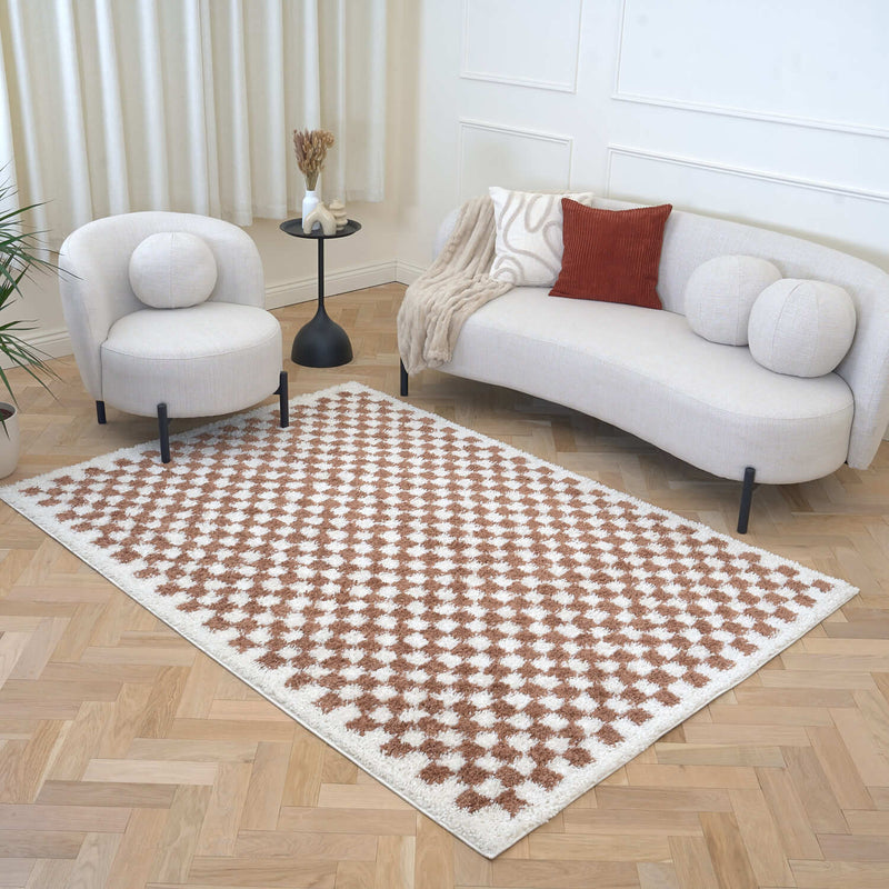 Moodi Shaggy Terra Pixelate Rug