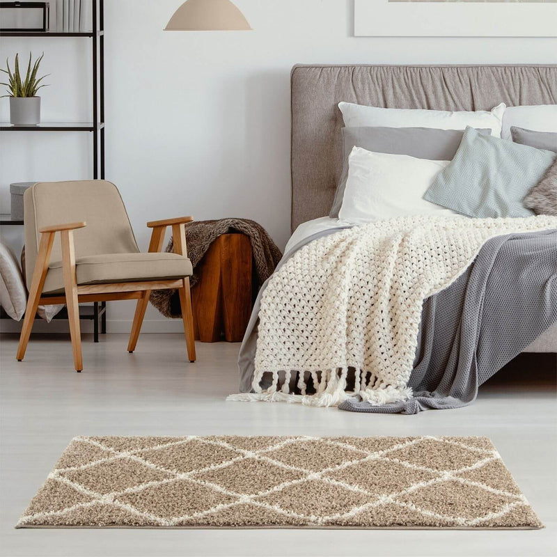 Moroccan Beige Shaggy Rug | 720