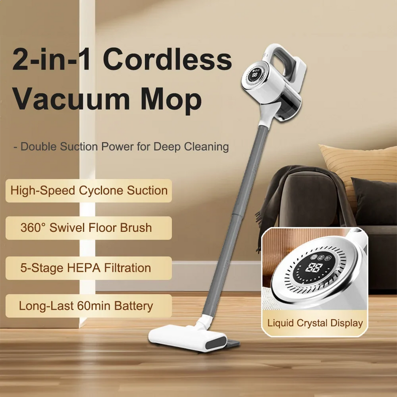 Multifunction Cordless Vacuum Cleaner – Portable Handheld Hoover & Mop Cleaning