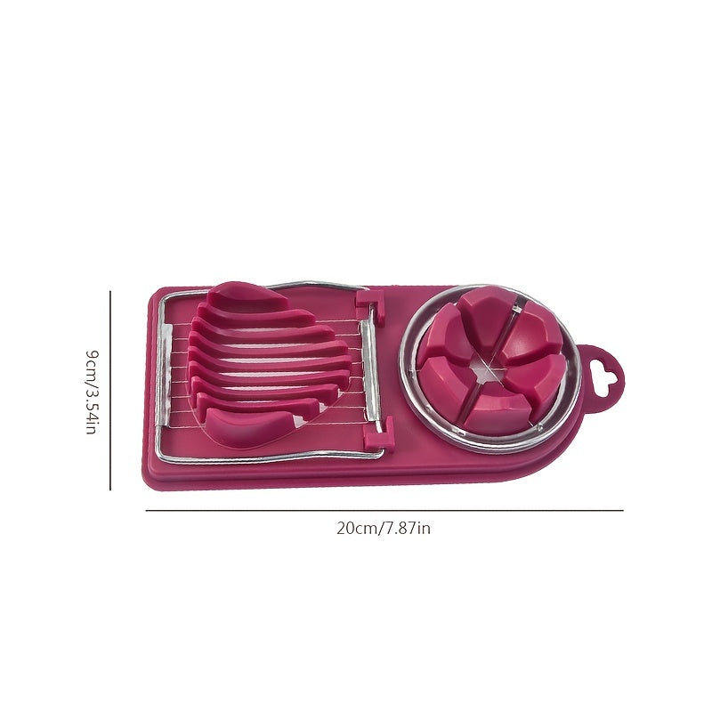 Multifunctional Egg Slicer & Wedger - Stainless Steel Cutter for Eggs, Fruits & Veggies