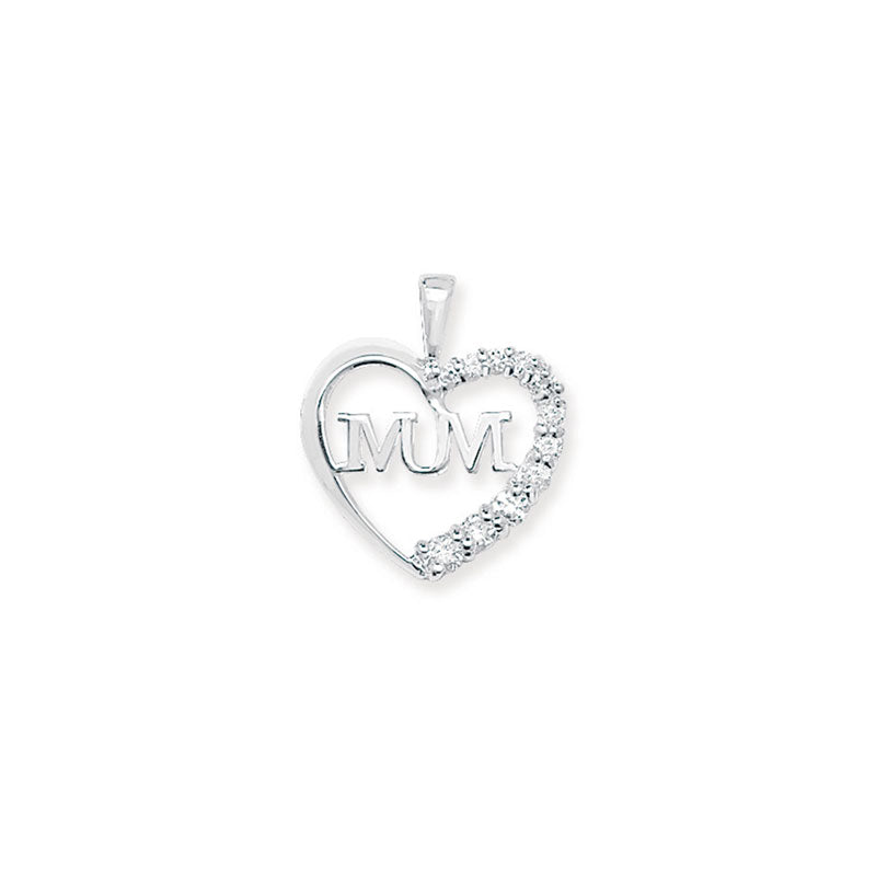 Mum Heart Pendant Necklace
