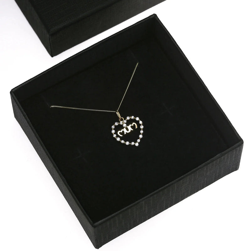 Mum Cubic Zirconia Pendant Necklace
