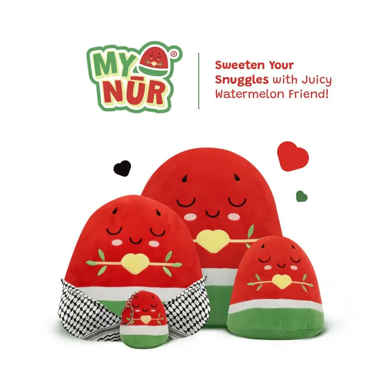 Nūr Watermelon Keyring (8cm) | Islamic Toys for Kids
