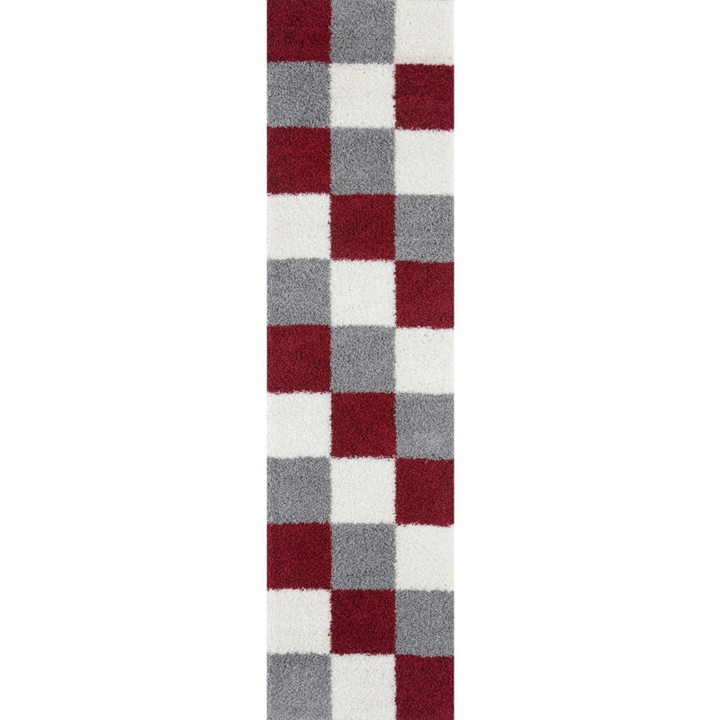 Myshaggy Geometric Red Rug
