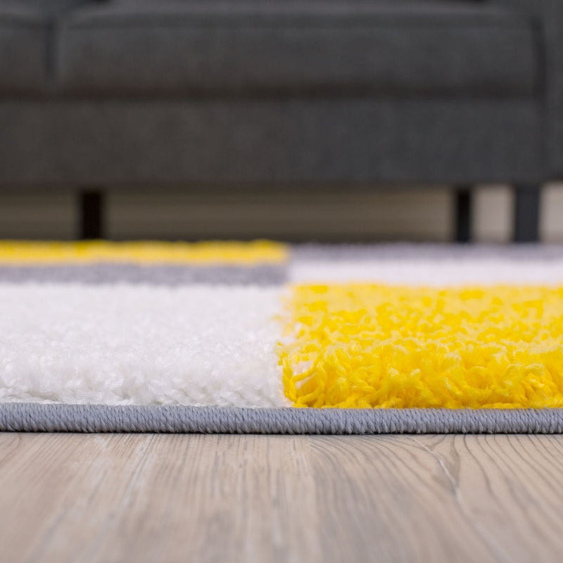 Myshaggy Geometric Yellow Rug