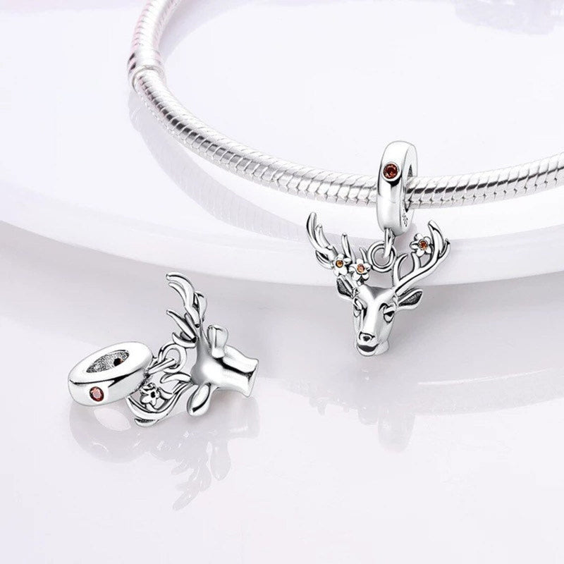 Mystical Spring Deer Dangle Charm