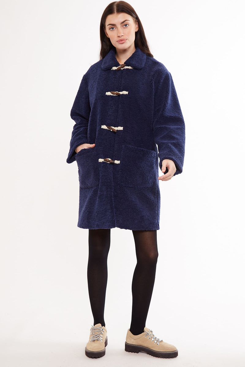 Louche Narimane Borg Duffle Coat - Navy