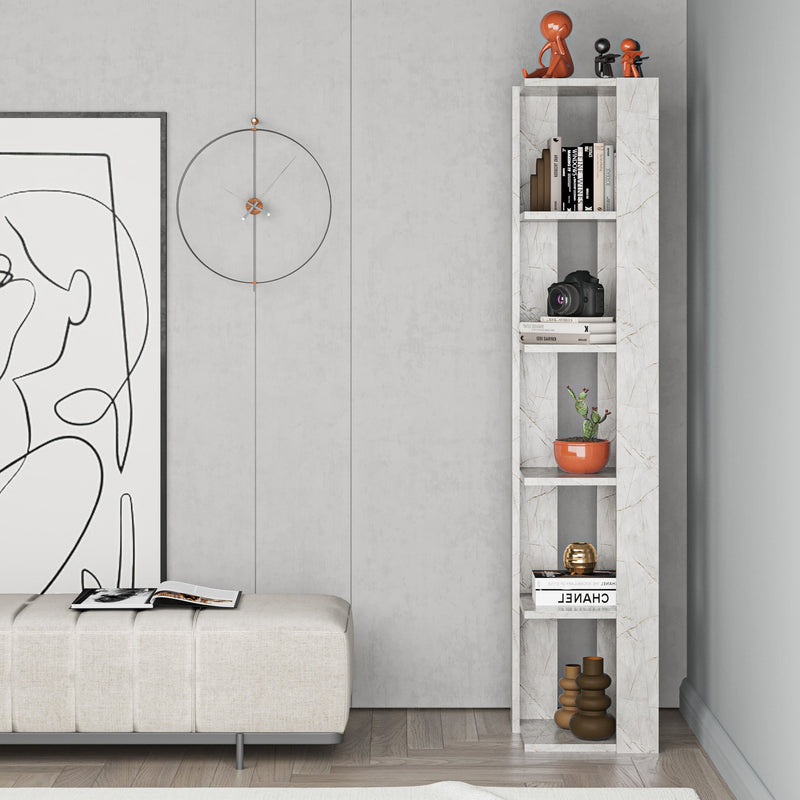 Nati Modern Corner Bookcase Display Unit Tall 161cm