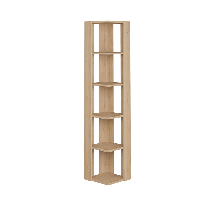 Nati Modern Corner Bookcase Display Unit Tall 161cm
