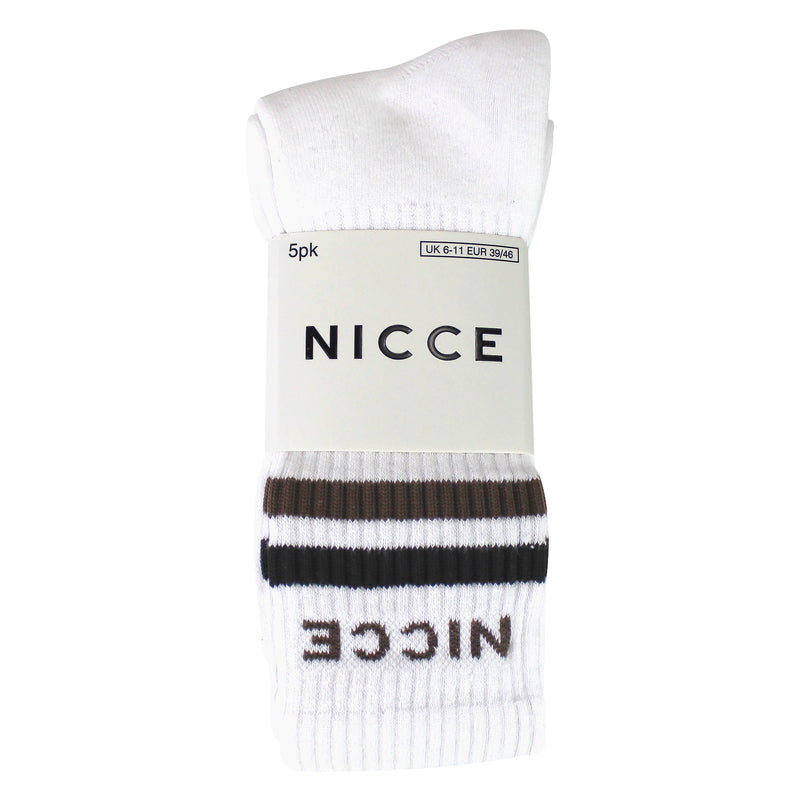 5 Pack Mens Crew Socks - Soft Breathable Cotton Everyday Socks