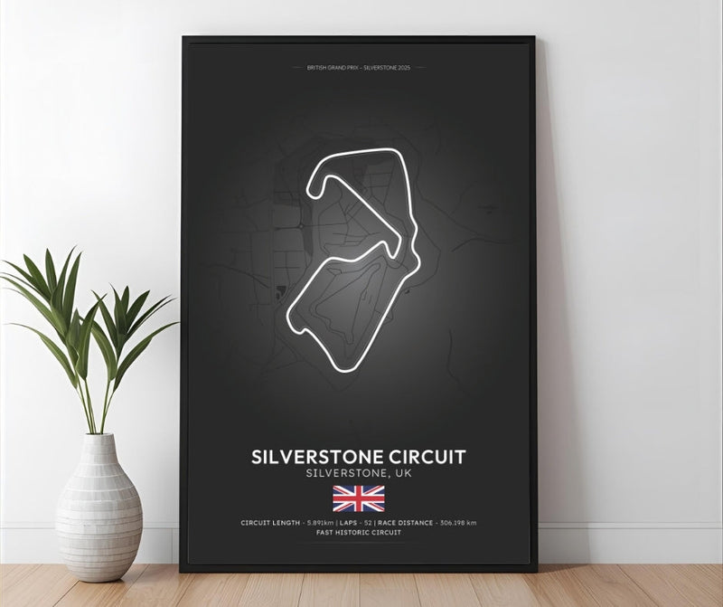 Silverstone Circuit Poster - Formula 1 Inspired Print