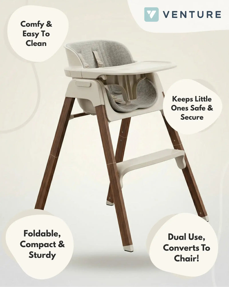 Neyo 2-in-1 High Chair - Beige