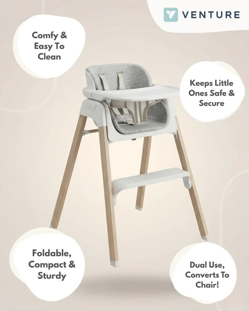 Neyo 2-in-1 High Chair - White