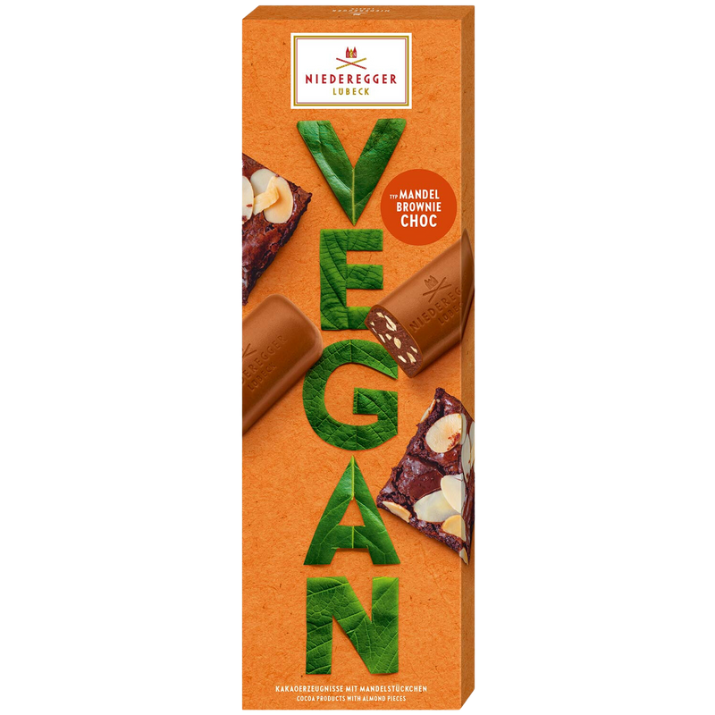 Niederegger | Vegan Almond Brownie Chocolates | 100g | BB End May 26
