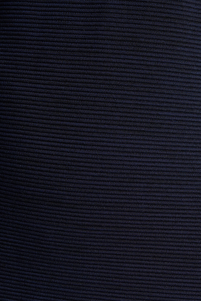 Nila Rib Bodycon Midi Dress - Navy