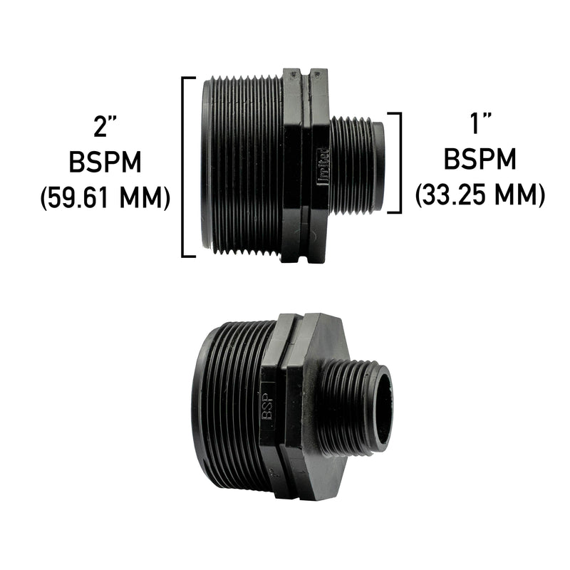 Reducing Nipple 2” BSP – 1” BSP Male