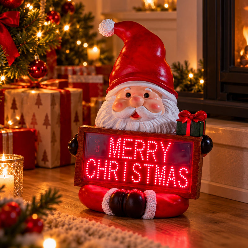 Neon Sign Santa Christmas Decoration